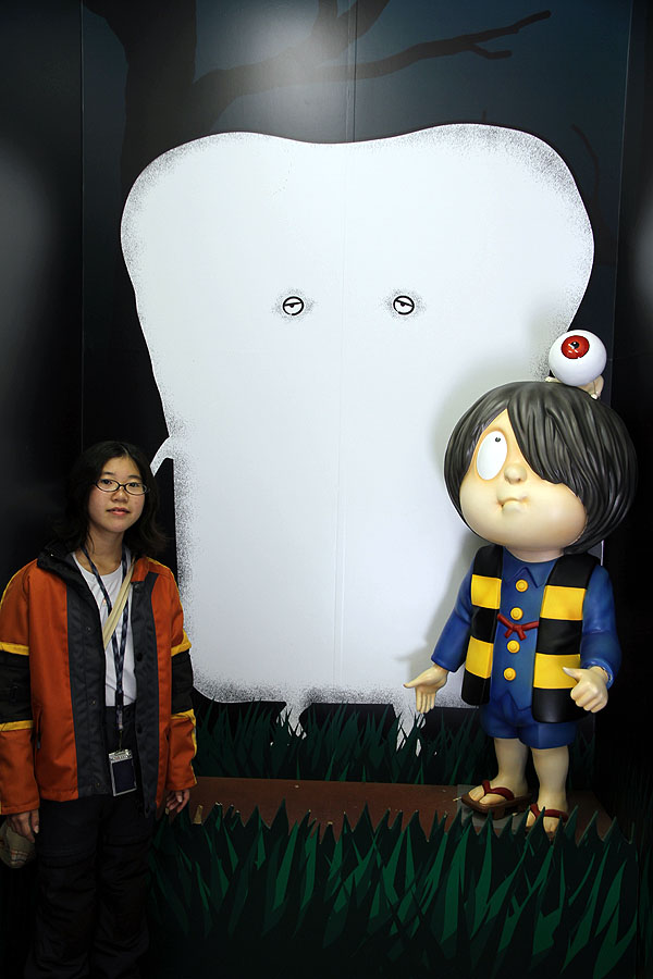 鬼太郎と記念撮影